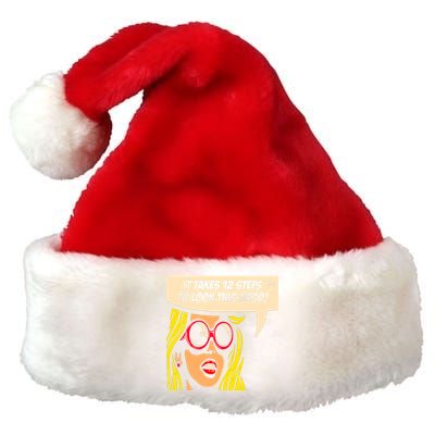 12 Steps To Look This Good Pop Art Narcotics Anonymous Funny Gift Funny Gift Premium Christmas Santa Hat