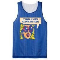 12 Steps To Look This Good Pop Art Narcotics Anonymous Funny Gift Funny Gift Mesh Reversible Basketball Jersey Tank