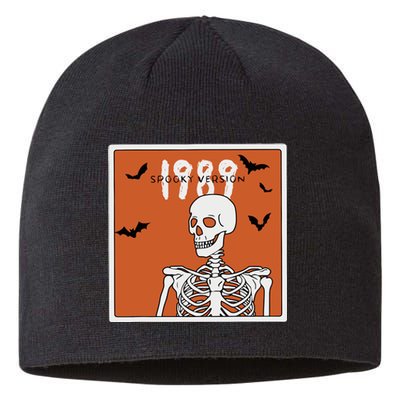 1989 Spooky Version Halloween Skeleton In My Spooky Era Sustainable Beanie