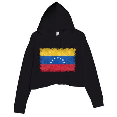 1930 To 1954 Seven Star Flag Of Venezuela Grungy Style Great Gift Crop Fleece Hoodie