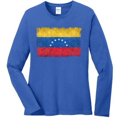 1930 To 1954 Seven Star Flag Of Venezuela Grungy Style Great Gift Ladies Long Sleeve Shirt