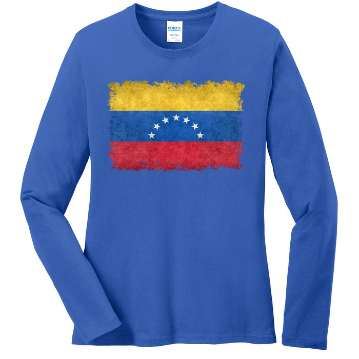 1930 To 1954 Seven Star Flag Of Venezuela Grungy Style Great Gift Ladies Long Sleeve Shirt