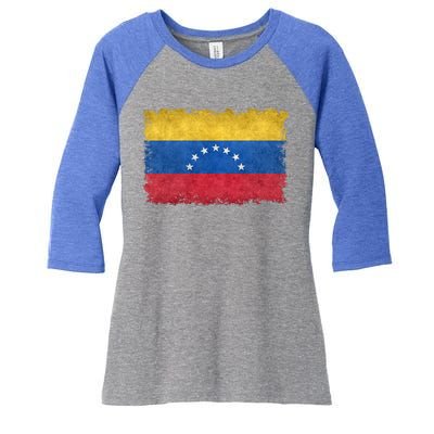 1930 To 1954 Seven Star Flag Of Venezuela Grungy Style Great Gift Women's Tri-Blend 3/4-Sleeve Raglan Shirt