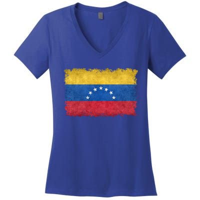 1930 To 1954 Seven Star Flag Of Venezuela Grungy Style Great Gift Women's V-Neck T-Shirt