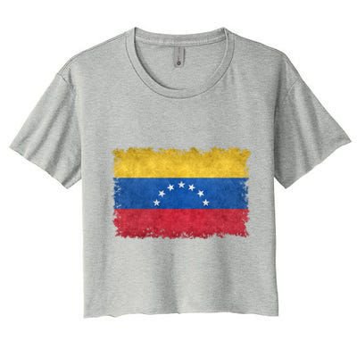 1930 To 1954 Seven Star Flag Of Venezuela Grungy Style Great Gift Women's Crop Top Tee