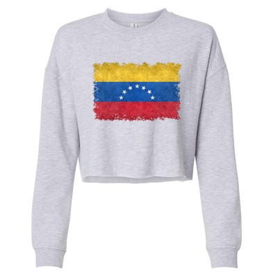 1930 To 1954 Seven Star Flag Of Venezuela Grungy Style Great Gift Cropped Pullover Crew