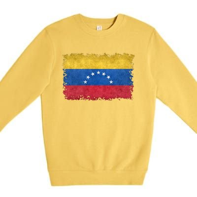 1930 To 1954 Seven Star Flag Of Venezuela Grungy Style Premium Crewneck Sweatshirt