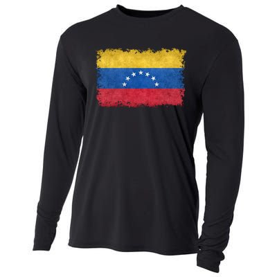 1930 To 1954 Seven Star Flag Of Venezuela Grungy Style Cooling Performance Long Sleeve Crew