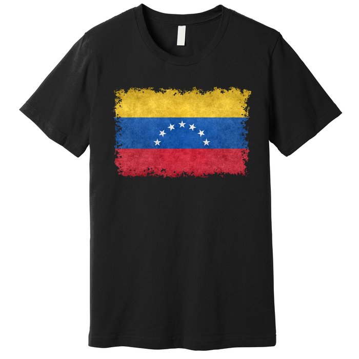 1930 To 1954 Seven Star Flag Of Venezuela Grungy Style Premium T-Shirt