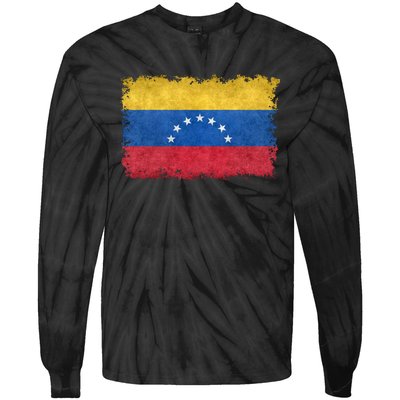 1930 To 1954 Seven Star Flag Of Venezuela Grungy Style Tie-Dye Long Sleeve Shirt