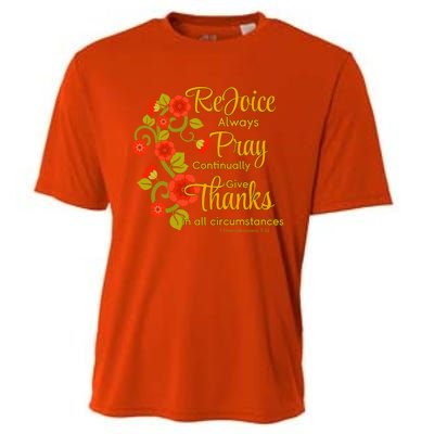 1 Thessalonians 5:1618 Rejoice Always Pray Give Thanks Gift Cooling Performance Crew T-Shirt