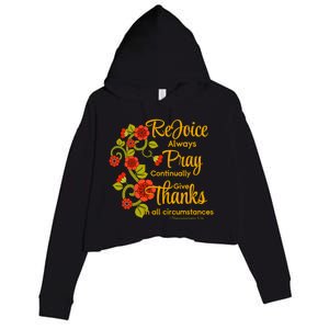 1 Thessalonians 5:1618 Rejoice Always Pray Give Thanks Gift Crop Fleece Hoodie