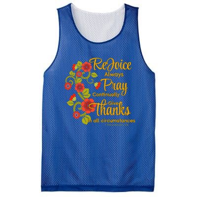 1 Thessalonians 5:1618 Rejoice Always Pray Give Thanks Gift Mesh Reversible Basketball Jersey Tank