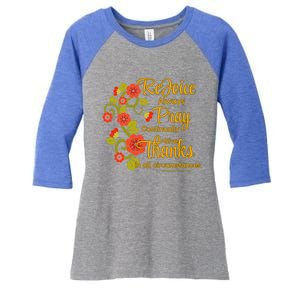 1 Thessalonians 5:1618 Rejoice Always Pray Give Thanks Gift Women's Tri-Blend 3/4-Sleeve Raglan Shirt