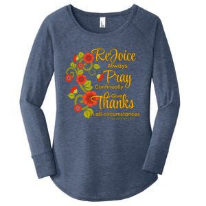 1 Thessalonians 5:1618 Rejoice Always Pray Give Thanks Gift Women's Perfect Tri Tunic Long Sleeve Shirt