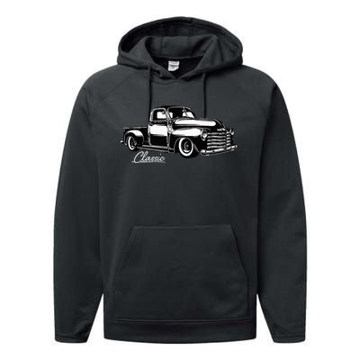 1950's Truck Classic design Performance Fleece Hoodie