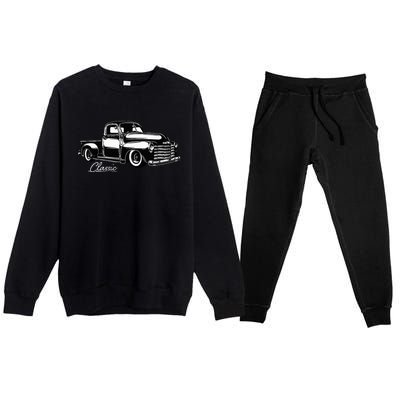 1950's Truck Classic design Premium Crewneck Sweatsuit Set