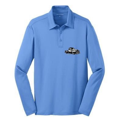 1950S Truck Classic Design Silk Touch Performance Long Sleeve Polo