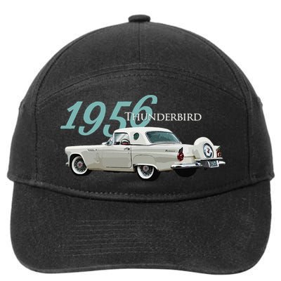 1956 Thunderbird Classic American Sports Car 1950s 7-Panel Snapback Hat