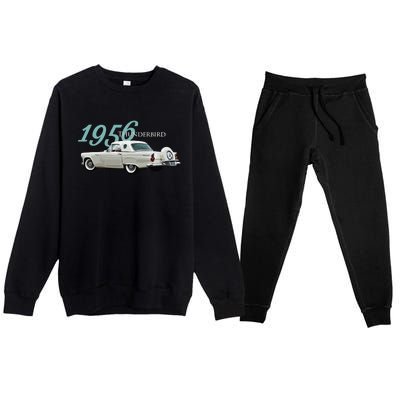 1956 Thunderbird Classic American Sports Car 1950s Premium Crewneck Sweatsuit Set