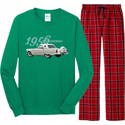 1956 Thunderbird Classic American Sports Car 1950s Long Sleeve Pajama Set