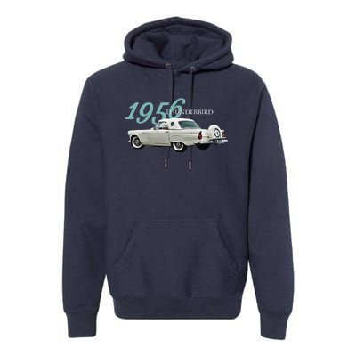 1956 Thunderbird Classic American Sports Car 1950s Premium Hoodie