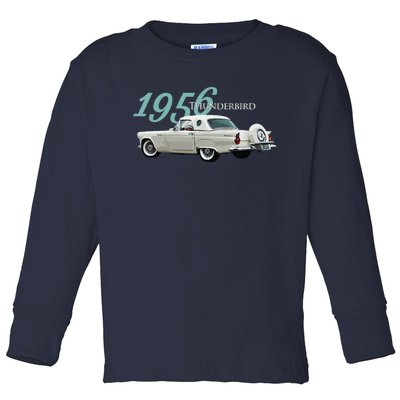 1956 Thunderbird Classic American Sports Car 1950s Toddler Long Sleeve Shirt