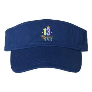 13 Teenager Crown 13 Year Old Tie Dye 13th Birthday Valucap Bio-Washed Visor