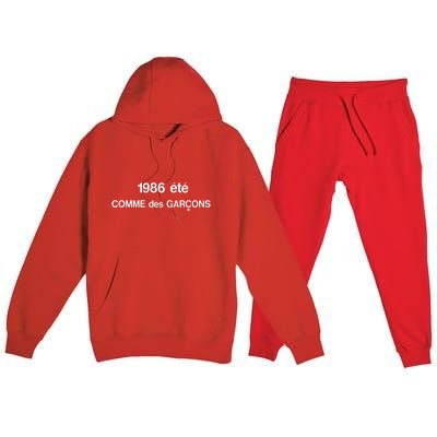 1986 éTé Comme Des Garcons Premium Hooded Sweatsuit Set