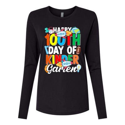 100 Th Day Of Kindergarten 100 Days Of School Gift Womens Cotton Relaxed Long Sleeve T-Shirt