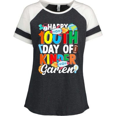 100 Th Day Of Kindergarten 100 Days Of School Gift Enza Ladies Jersey Colorblock Tee