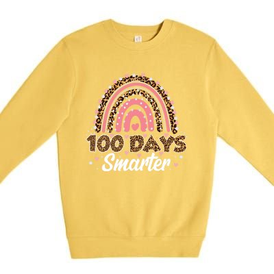 100 Th Days Smarter 100 Days Of School Gift Premium Crewneck Sweatshirt