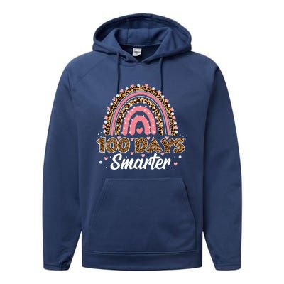 100 Th Days Smarter 100 Days Of School Gift Performance Fleece Hoodie