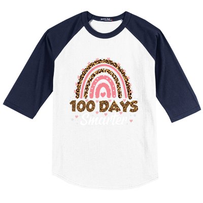 100 Th Days Smarter 100 Days Of School Gift Baseball Sleeve Shirt