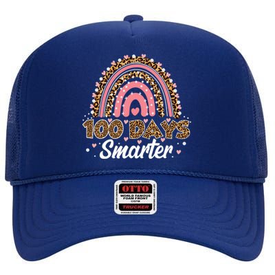 100 Th Days Smarter 100 Days Of School Gift High Crown Mesh Back Trucker Hat