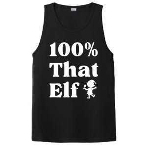 100% That Elf Funny Christmas Elf Mother Mom Elf Gift PosiCharge Competitor Tank