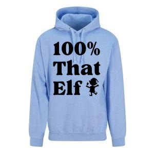 100% That Elf Funny Christmas Elf Mother Mom Elf Gift Unisex Surf Hoodie