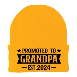 1st Time Grandpa Est 2024 Gift New First Time Grandpa 2024 Funny Gift Knit Cap Winter Beanie