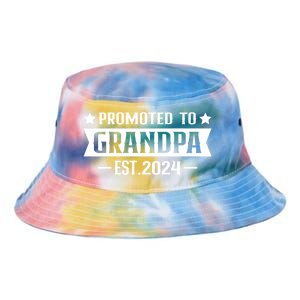 1st Time Grandpa Est 2024 Gift New First Time Grandpa 2024 Funny Gift Tie Dye Newport Bucket Hat