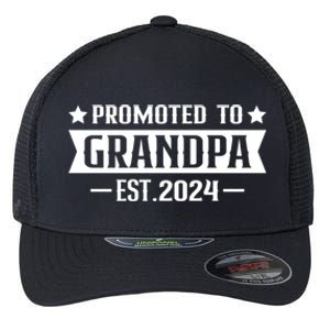 1st Time Grandpa Est 2024 Gift New First Time Grandpa 2024 Funny Gift Flexfit Unipanel Trucker Cap