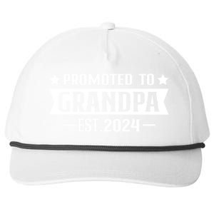 1st Time Grandpa Est 2024 Gift New First Time Grandpa 2024 Funny Gift Snapback Five-Panel Rope Hat