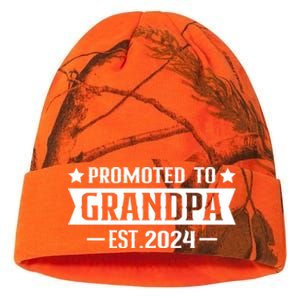 1st Time Grandpa Est 2024 Gift New First Time Grandpa 2024 Funny Gift Kati Licensed 12" Camo Beanie