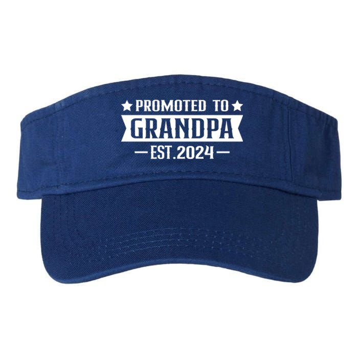 1st Time Grandpa Est 2024 Gift New First Time Grandpa 2024 Funny Gift Valucap Bio-Washed Visor