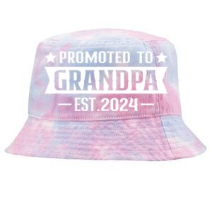 1st Time Grandpa Est 2024 Gift New First Time Grandpa 2024 Funny Gift Tie-Dyed Bucket Hat