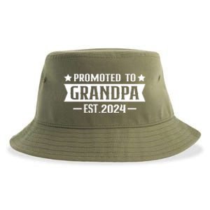 1st Time Grandpa Est 2024 Gift New First Time Grandpa 2024 Funny Gift Sustainable Bucket Hat