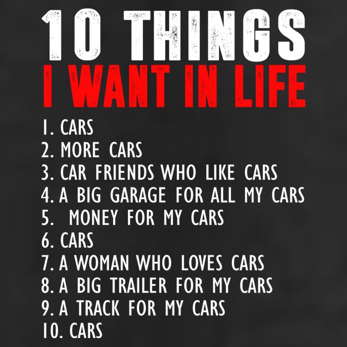 10 Things I Want In My Life Funny Car Lovers Adult Drive Performance Visor