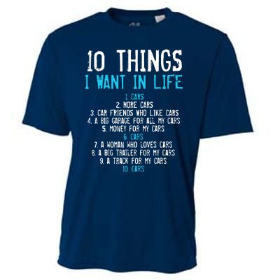 10 Things I Want In My Life Cars More Cars Car Cooling Performance Crew T-Shirt