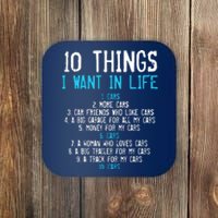 10 Things I Want In My Life Cars More Cars Car Coaster