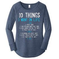 10 Things I Want In My Life Cars More Cars Car Women's Perfect Tri Tunic Long Sleeve Shirt