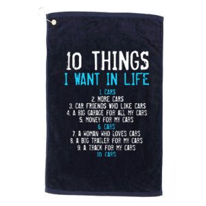 10 Things I Want In My Life Cars More Cars Car Platinum Collection Golf Towel